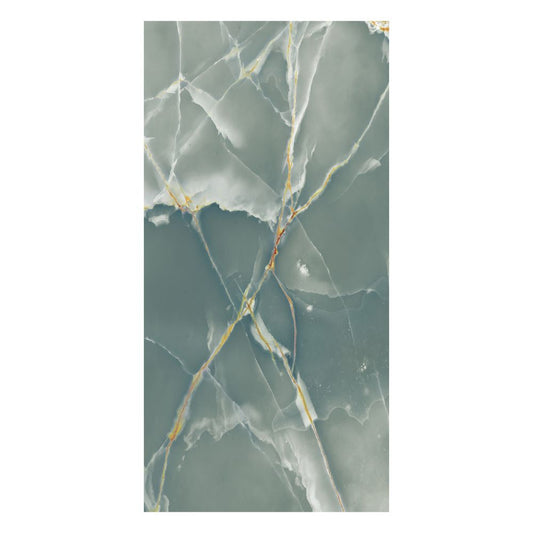 Luxury Green Grey With Gold Vein Jazz Marble Effect Porcelain Wall & Floor 60x120cm