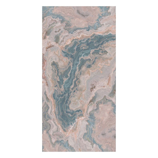 Waterfall Opulent Elegance Pink Blue Grey Swirls Luxurious Tile 60x120cm
